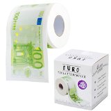EURO Geldschein Toilettenpapier Klopapierrolle 100.- EUR Geldschein Design Lustiges Fun Klopapier